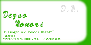 dezso monori business card